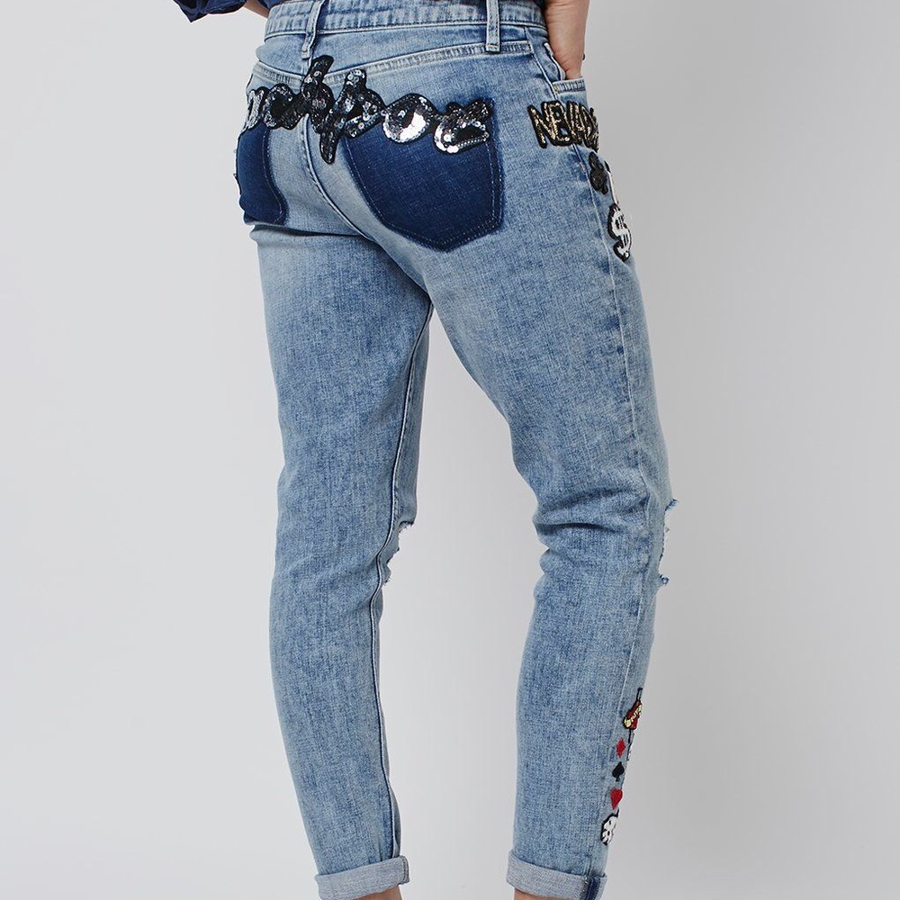 Topshop MOTO Lucas Slim Boyfriend fit Vegas Jeans